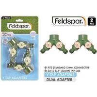 Y Dual Tap Adapters with Locks Fits 12mm hose 20mm Tap