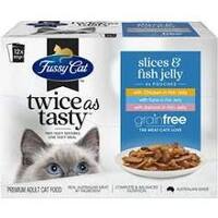 Fussy Cat Slices Jelly Fish 12x80g  Pack