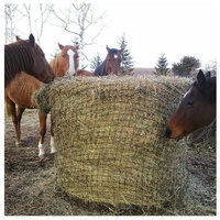 Round bale hay net slowfeeder slow feed for horses and cattle 4x4