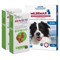 Bravecto Chew & Milbemax Allwormer Bundle For Dogs 10-20kg