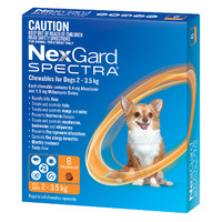 NexGard Spectra Very Small Dog 2-3.5kg 3 pack