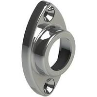 Emro Oval Support Ends Chrome Plated 19mm - Pair
