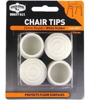 Zenith Chair Tips 22mm White Rubber